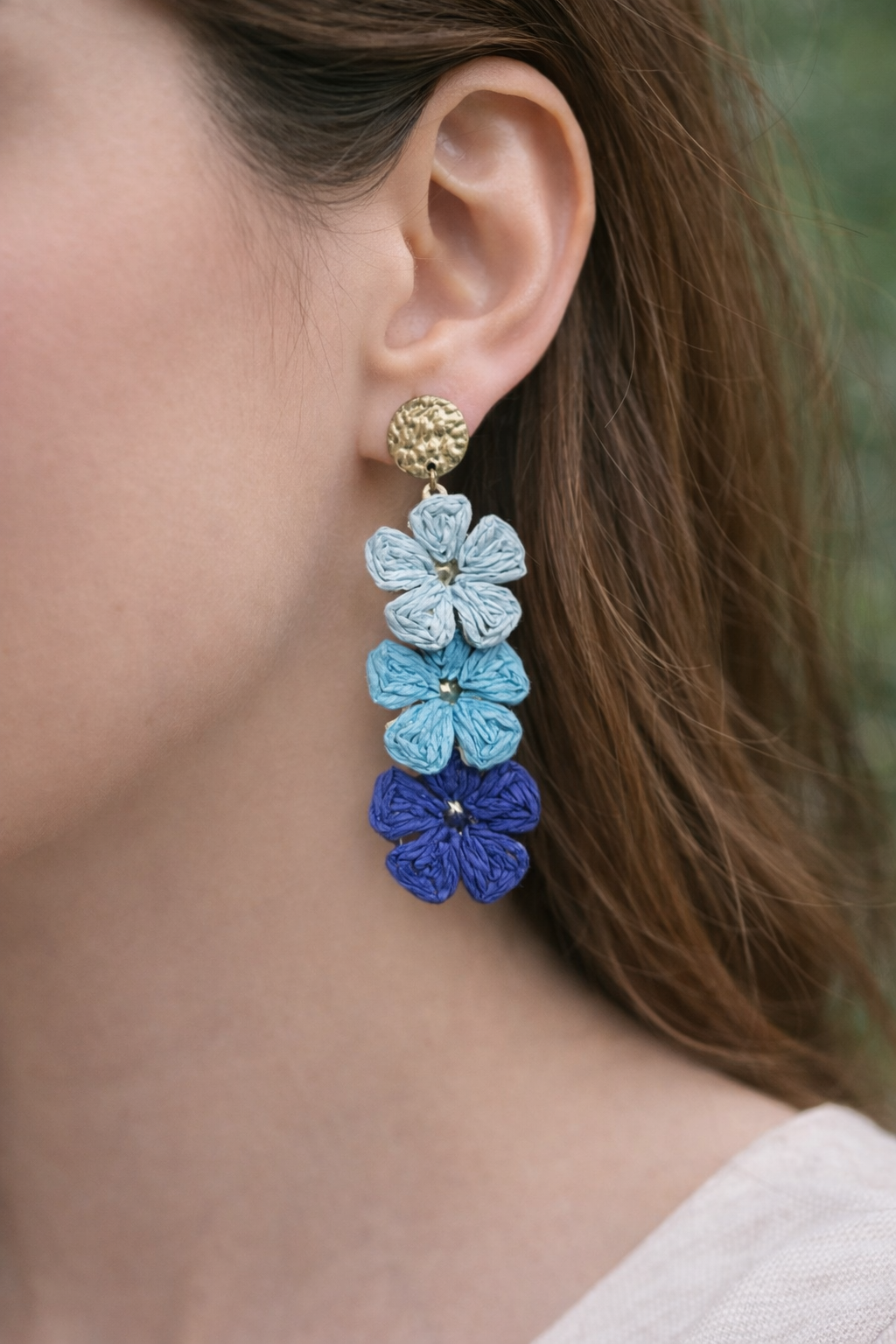 Boucles d’oreilles fleurs multicolores